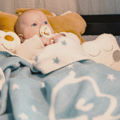 Sanosoft Kuscheldecke Blau - 