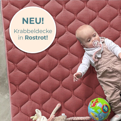 NEU! - Krabbeldecke in Rostrot - 