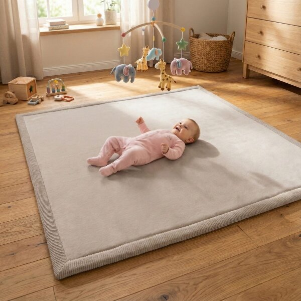 Sanosoft Krabbelteppich Baby spielt