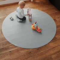 Sanosoft Krabbelmatte Rund 120cm Hellgrau