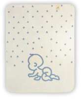 Kuscheldecke Sanosoft Lovely Baby 75x100cm - Blau/Creme