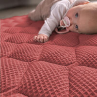 Sanosoft Krabbeldecke 130x150cm Rost-Rot