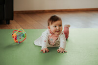 Sanosoft ovale Krabbelmatte 160x200cm Olivgrün