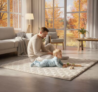Sanosoft Krabbeldecke Soft-Cord Natur 130x150cm