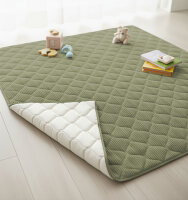 Sanosoft Krabbeldecke Soft-Cord Khaki Grün 120x120cm