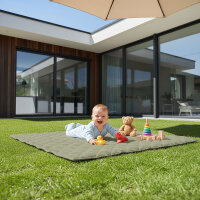 Sanosoft Krabbeldecke Soft-Cord Khaki Grün 120x120cm