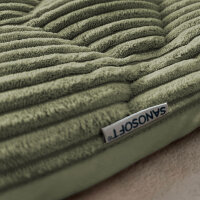Sanosoft Krabbeldecke Soft-Cord Khaki Grün 120x120cm