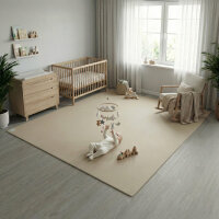 Sanosoft® Krabbelmatte Made in Germany & Öko-Tex - 180cm X 180cm Sand / Beige