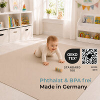 Sanosoft® Krabbelmatte Made in Germany & Öko-Tex - 180cm X 240cm Sand / Beige