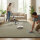 Sanosoft samtweicher und kuscheliger Krabbelteppich Schilfgrün 100x150cm