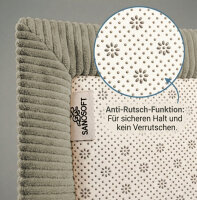 Sanosoft samtweicher und kuscheliger Krabbelteppich Schilfgrün 120x180cm