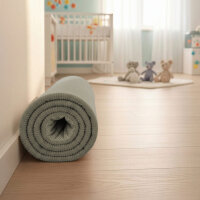 Sanosoft samtweicher und kuscheliger Krabbelteppich Schilfgrün 160x230cm